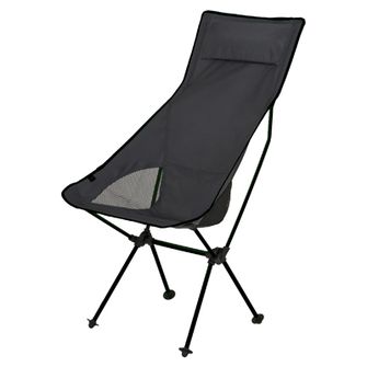 Cestovní židle BasicNature Ultralight High Rest Black