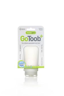 humangear GoToob+ Silikonová cestovní láhev / nádoba 74 ml čirá