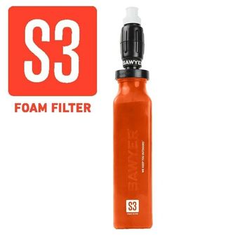 Filtrační silikonová láhev na vodu Sawyer, oranžová