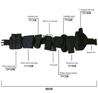 Taktický opasek Dragowa Tactical, černý