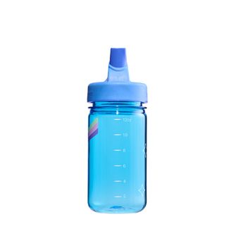 Dětská láhev na vodu Nalgene Grip-n-Gulp Sustain 0,35 l s obalem modrá, hudební hroch