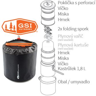 GSI Outdoors Sada nádobí pro 2 osoby Halulite Dualist HS 1,8 l