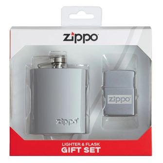 Zapalovač Zippo a chromovaná láhev