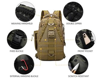 DRAGOWA TACTICAL Batoh s jedním popruhem Charlie 20 L, khaki