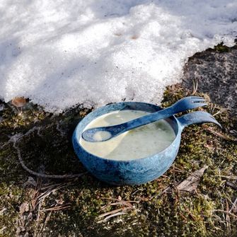 KUPILKA 33 + Spork sada misky a lžíce s vidličkou v jednom, hnědá