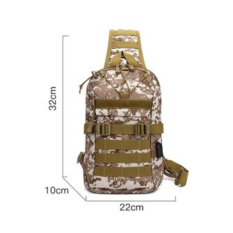 Batoh DRAGOWA TACTICAL Oscar s jedním popruhem, khaki barva