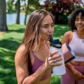 Hydro Flask Široká termo láhev s náustkem 32 OZ Wide Flex Straw Cap, bílá