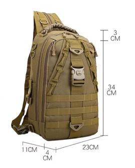 DRAGOWA TACTICAL Batoh s jedním popruhem Charlie 20 L, khaki