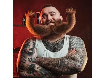 Angry Beards Sada pro růst vousů – Roller &amp; Doping