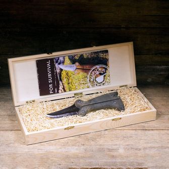 KUPILKA LC 850 nůž v dřevěné dárkové krabičce, hnědý