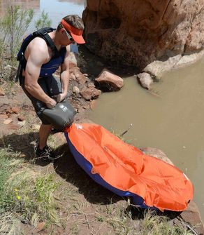 Člun Klymit Packraft LiteWater Dinghy (LWD), oranžový a modrý