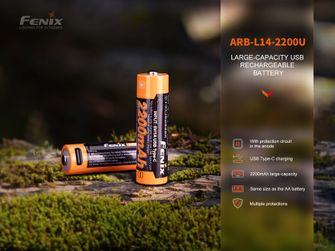 Dobíjecí USB AA baterie Fenix ARB-L14-2200U