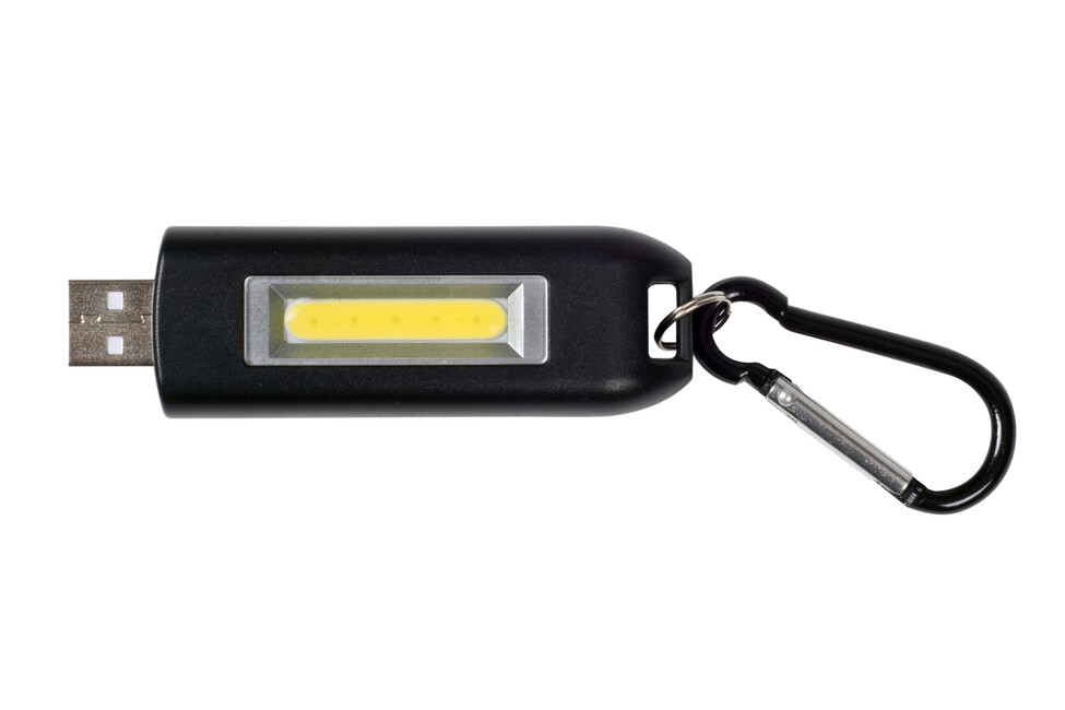 BasicNature USB LED kľúčenka čierna