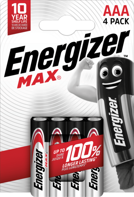 Energizer MAX AAA/E92 alkalické baterie 4ks