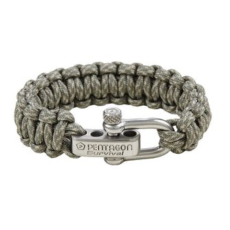 Pentagon náramek paracord Olive Spots kovová spona